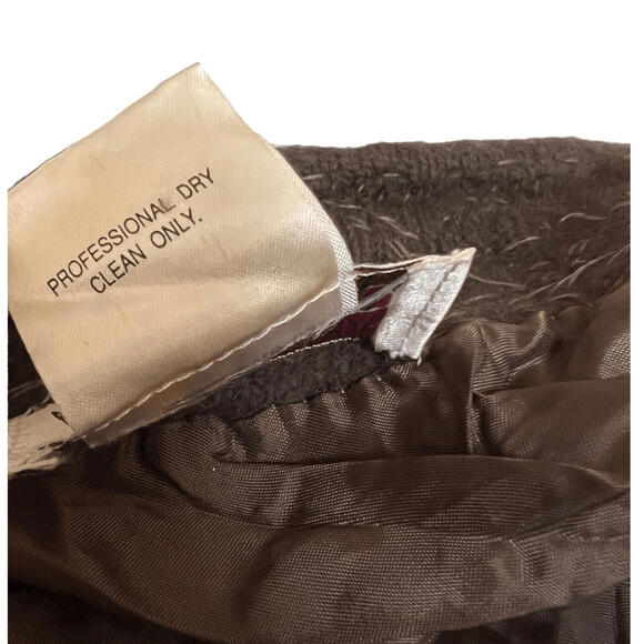 Vintage Vango Cardigan S Brown‎ Angora Beaded Embellished Mock Neck 70s Coquette - Picture 11 of 13